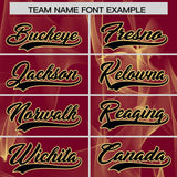 Custom Crimson Fumes Graffiti Pattern Authentic Baseball Jersey