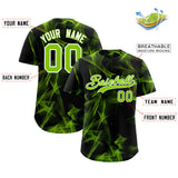 Custom Black Fumes Graffiti Pattern Authentic Baseball Jersey