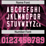 Custom Black Fumes Graffiti Pattern Authentic Baseball Jersey