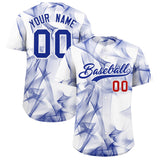 Custom White Fumes Graffiti Pattern Authentic Baseball Jersey