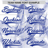 Custom White Fumes Graffiti Pattern Authentic Baseball Jersey