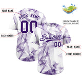 Custom White Fumes Graffiti Pattern Authentic Baseball Jersey