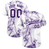 Custom White Fumes Graffiti Pattern Authentic Baseball Jersey
