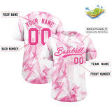 Custom White Fumes Graffiti Pattern Authentic Baseball Jersey