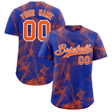 Custom Royal Fumes Graffiti Pattern Authentic Baseball Jersey