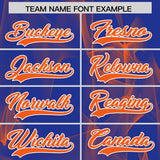 Custom Royal Fumes Graffiti Pattern Authentic Baseball Jersey