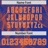 Custom Royal Fumes Graffiti Pattern Authentic Baseball Jersey