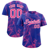Custom Royal Fumes Graffiti Pattern Authentic Baseball Jersey