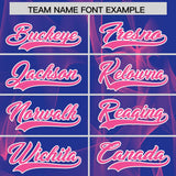 Custom Royal Fumes Graffiti Pattern Authentic Baseball Jersey