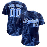 Custom Navy Fumes Graffiti Pattern Authentic Baseball Jersey