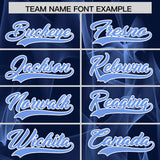 Custom Navy Fumes Graffiti Pattern Authentic Baseball Jersey