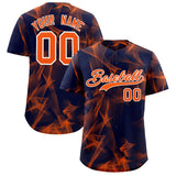 Custom Navy Fumes Graffiti Pattern Authentic Baseball Jersey