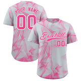 Custom Silver Fumes Graffiti Pattern Authentic Baseball Jersey