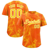 Custom Orange Fumes Graffiti Pattern Authentic Baseball Jersey