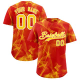 Custom Red Fumes Graffiti Pattern Authentic Baseball Jersey