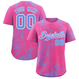 Custom Pink Fumes Graffiti Pattern Authentic Baseball Jersey