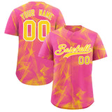 Custom Pink Fumes Graffiti Pattern Authentic Baseball Jersey