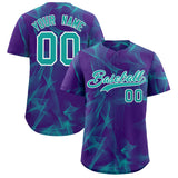 Custom Purple Fumes Graffiti Pattern Authentic Baseball Jersey