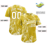 Custom Old Gold Fumes Graffiti Pattern Authentic Baseball Jersey