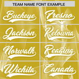 Custom Old Gold Fumes Graffiti Pattern Authentic Baseball Jersey