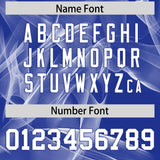 Custom Royal Fumes Graffiti Pattern Authentic Baseball Jersey