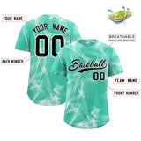 Custom Bright Green Fumes Graffiti Pattern Authentic Baseball Jersey