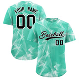 Custom Bright Green Fumes Graffiti Pattern Authentic Baseball Jersey