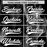 Custom Black Fumes Graffiti Pattern Authentic Baseball Jersey