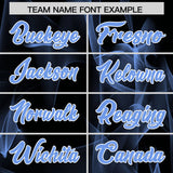 Custom Black Fumes Graffiti Pattern Authentic Baseball Jersey