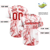 Custom White Fumes Graffiti Pattern Authentic Baseball Jersey