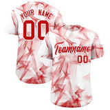 Custom White Fumes Graffiti Pattern Authentic Baseball Jersey