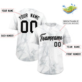 Custom White Fumes Graffiti Pattern Authentic Baseball Jersey