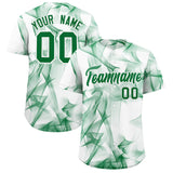 Custom White Fumes Graffiti Pattern Authentic Baseball Jersey