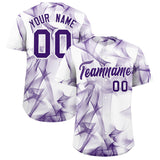 Custom White Fumes Graffiti Pattern Authentic Baseball Jersey
