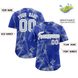 Custom Royal Fumes Graffiti Pattern Authentic Baseball Jersey