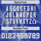 Custom Royal Fumes Graffiti Pattern Authentic Baseball Jersey