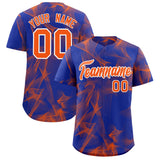 Custom Royal Fumes Graffiti Pattern Authentic Baseball Jersey