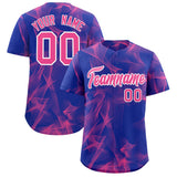 Custom Royal Fumes Graffiti Pattern Authentic Baseball Jersey