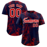 Custom Navy Fumes Graffiti Pattern Authentic Baseball Jersey