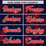 Custom Navy Fumes Graffiti Pattern Authentic Baseball Jersey