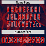 Custom Navy Fumes Graffiti Pattern Authentic Baseball Jersey