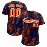 Custom Navy Fumes Graffiti Pattern Authentic Baseball Jersey