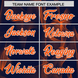 Custom Navy Fumes Graffiti Pattern Authentic Baseball Jersey