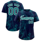 Custom Navy Fumes Graffiti Pattern Authentic Baseball Jersey