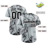 Custom Silver Fumes Graffiti Pattern Authentic Baseball Jersey