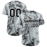 Custom Silver Fumes Graffiti Pattern Authentic Baseball Jersey