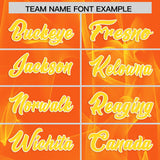 Custom Orange Fumes Graffiti Pattern Authentic Baseball Jersey