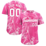 Custom Pink Fumes Graffiti Pattern Authentic Baseball Jersey