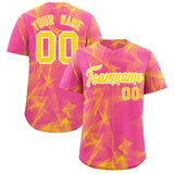 Custom Pink Fumes Graffiti Pattern Authentic Baseball Jersey