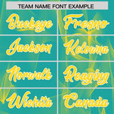 Custom Aqua Fumes Graffiti Pattern Authentic Baseball Jersey